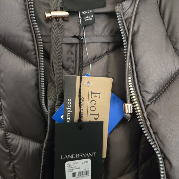 NWT Lane Bryant Packable Puffer Coat Chevron Quilted Plus Size 22/24 - Picture 3 of 8